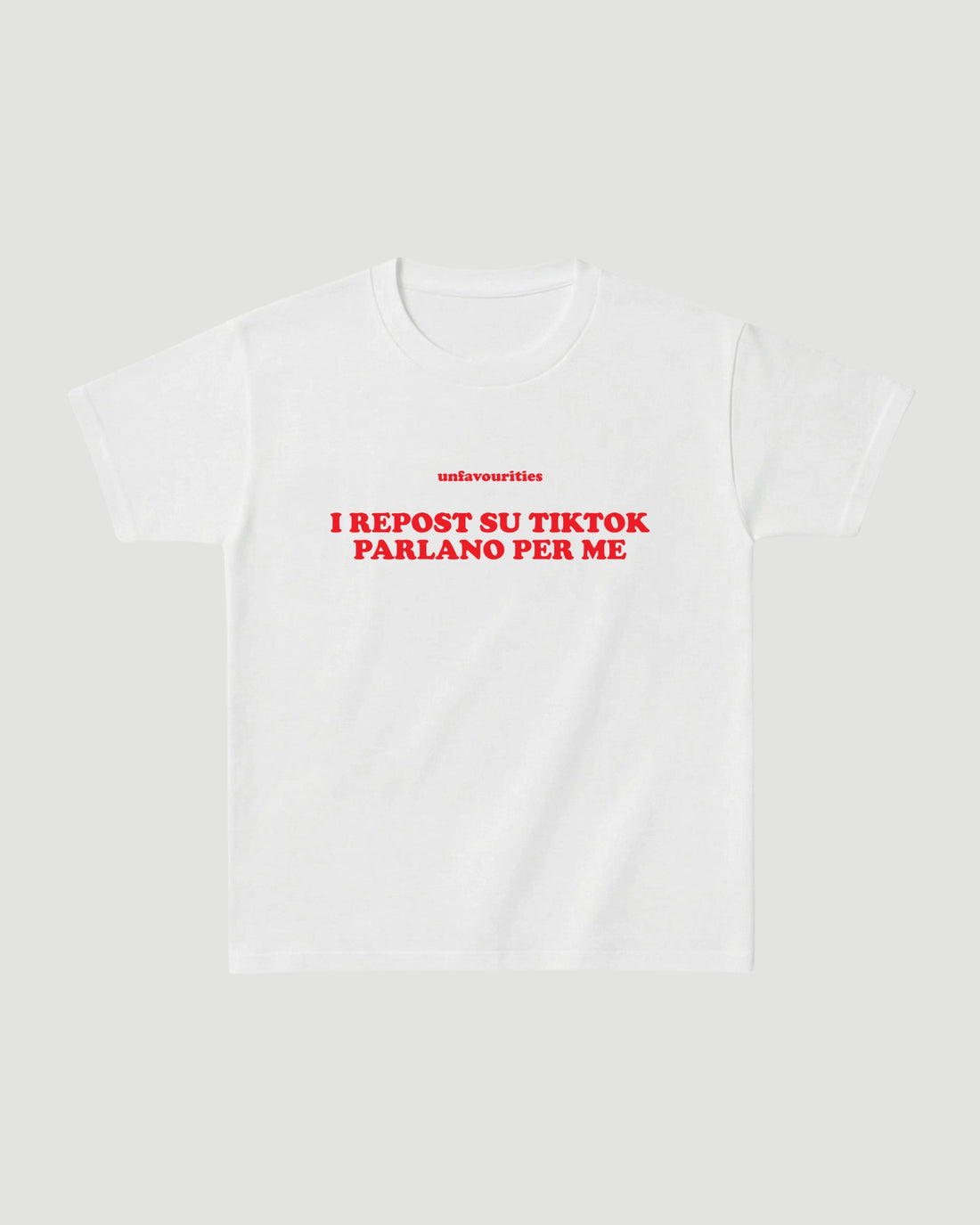 'i repost su tiktok parlano per me' classic tee - Unfavourities